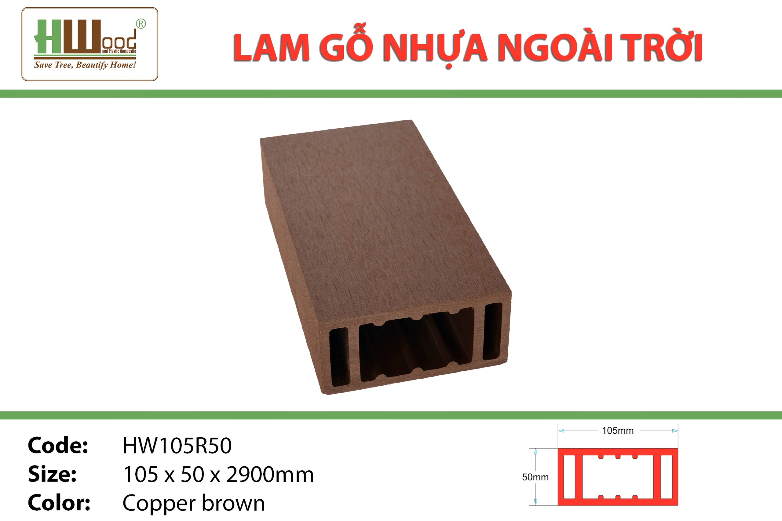 Thanh lam trụ ngoài trời hwood bình dương
