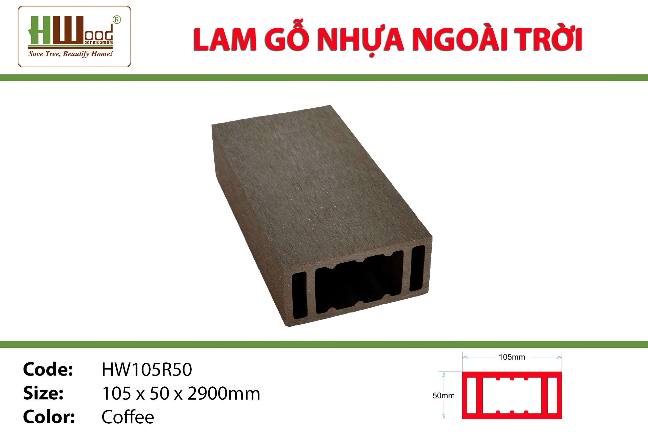 Thanh lam trụ ngoài trời hwood bình dương