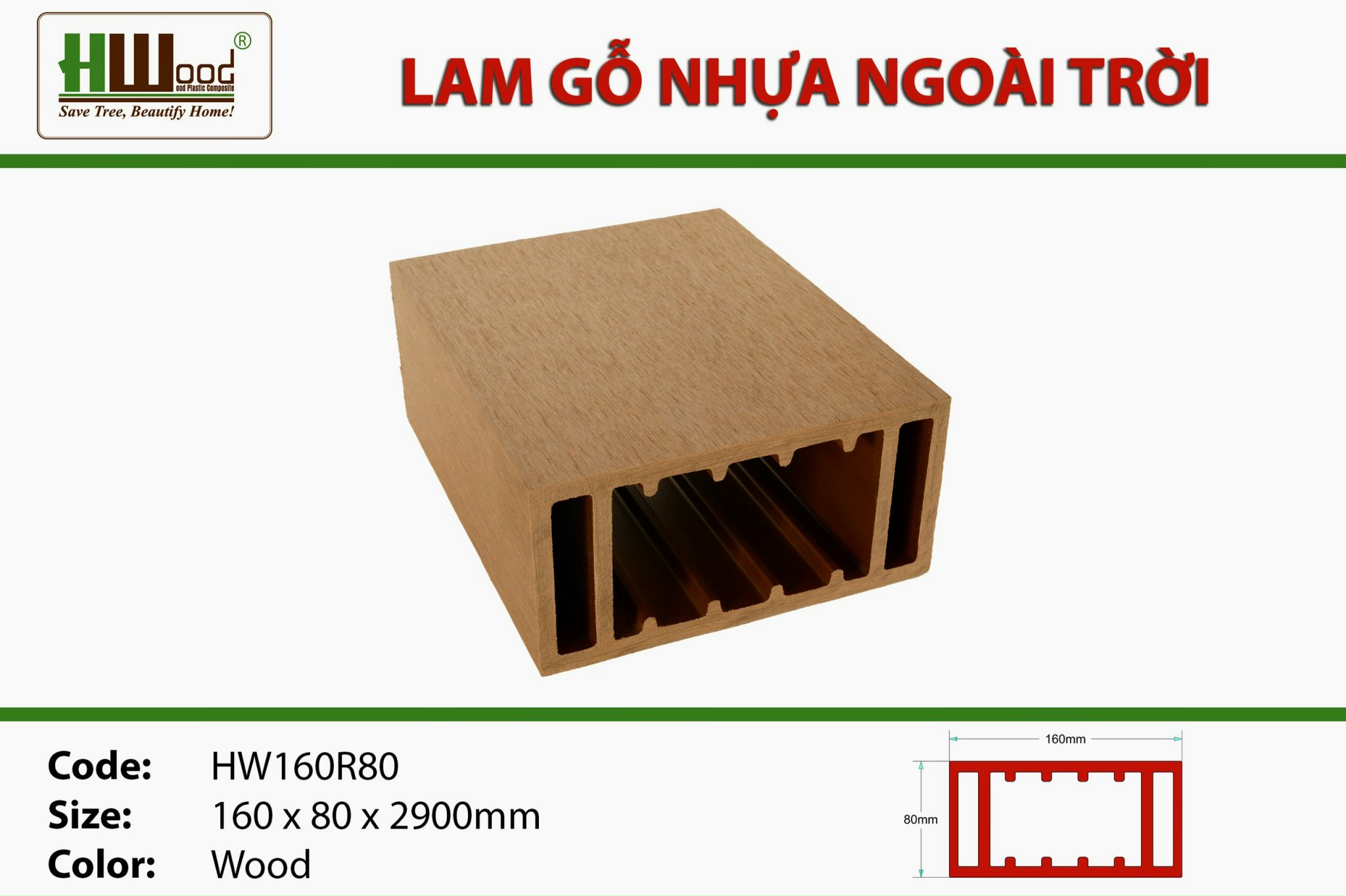 Thanh lam trụ ngoài trời hwood bình dương