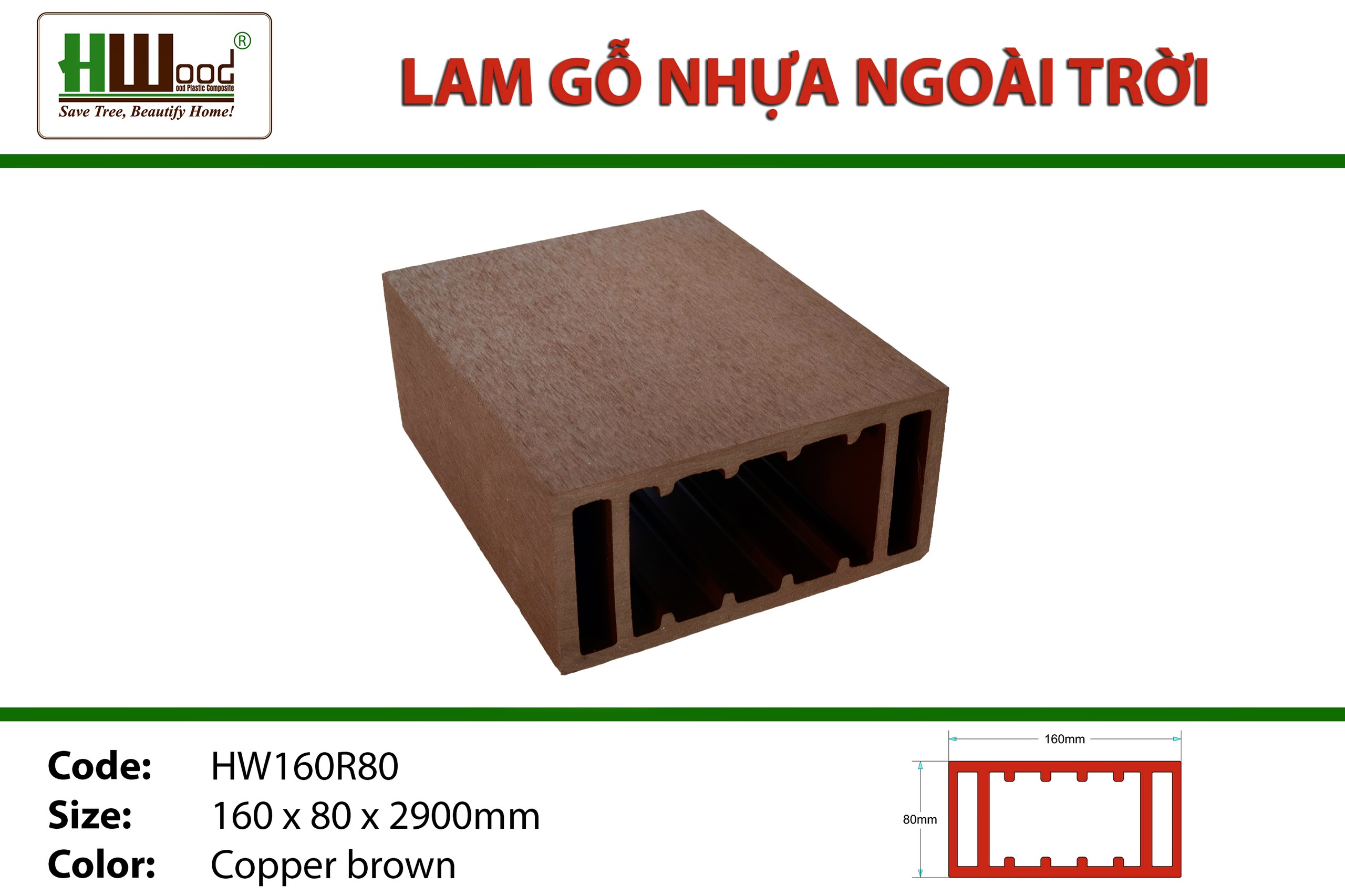 Thanh lam trụ ngoài trời hwood bình dương