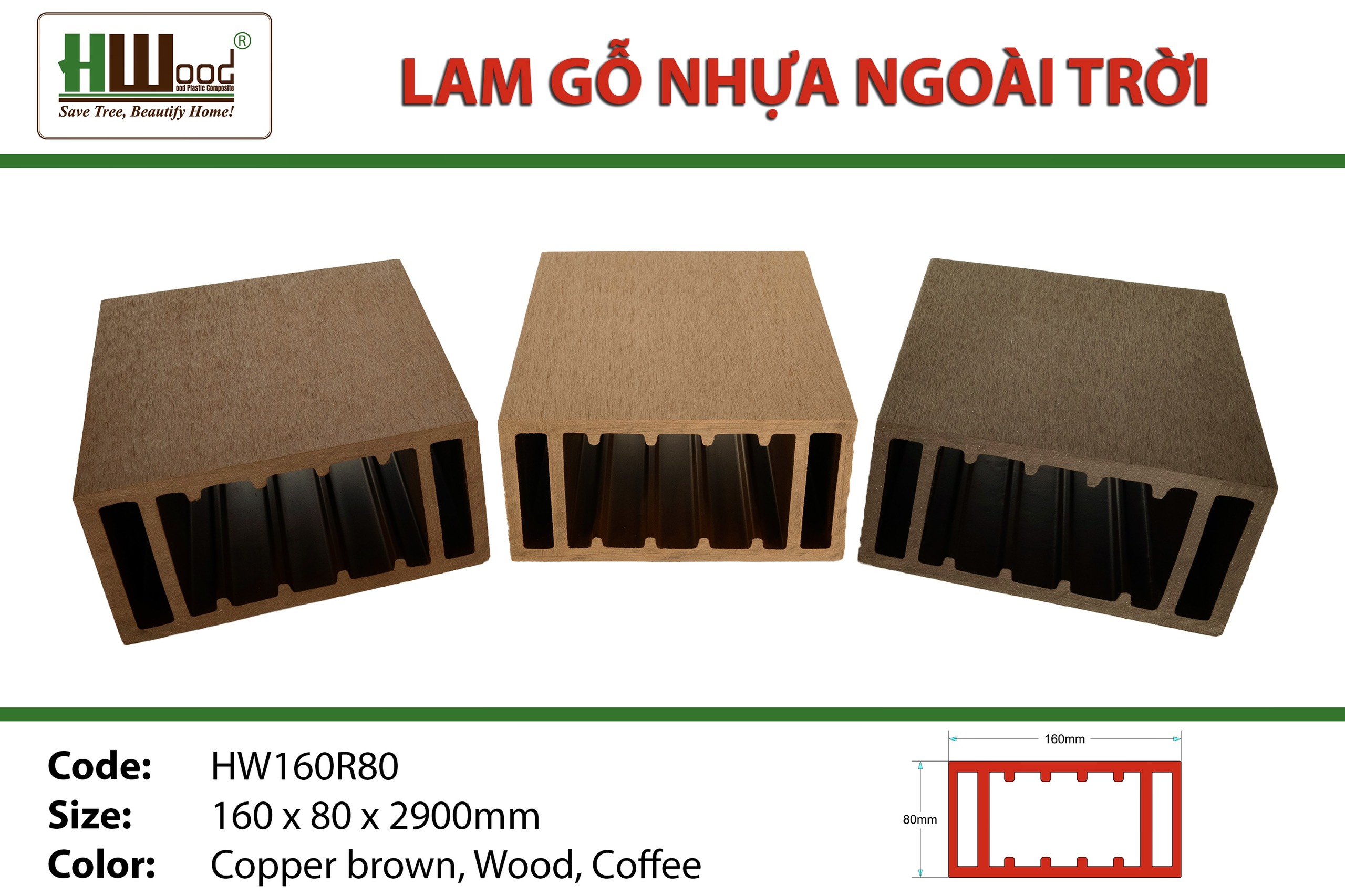 Thanh lam trụ ngoài trời hwood bình dương
