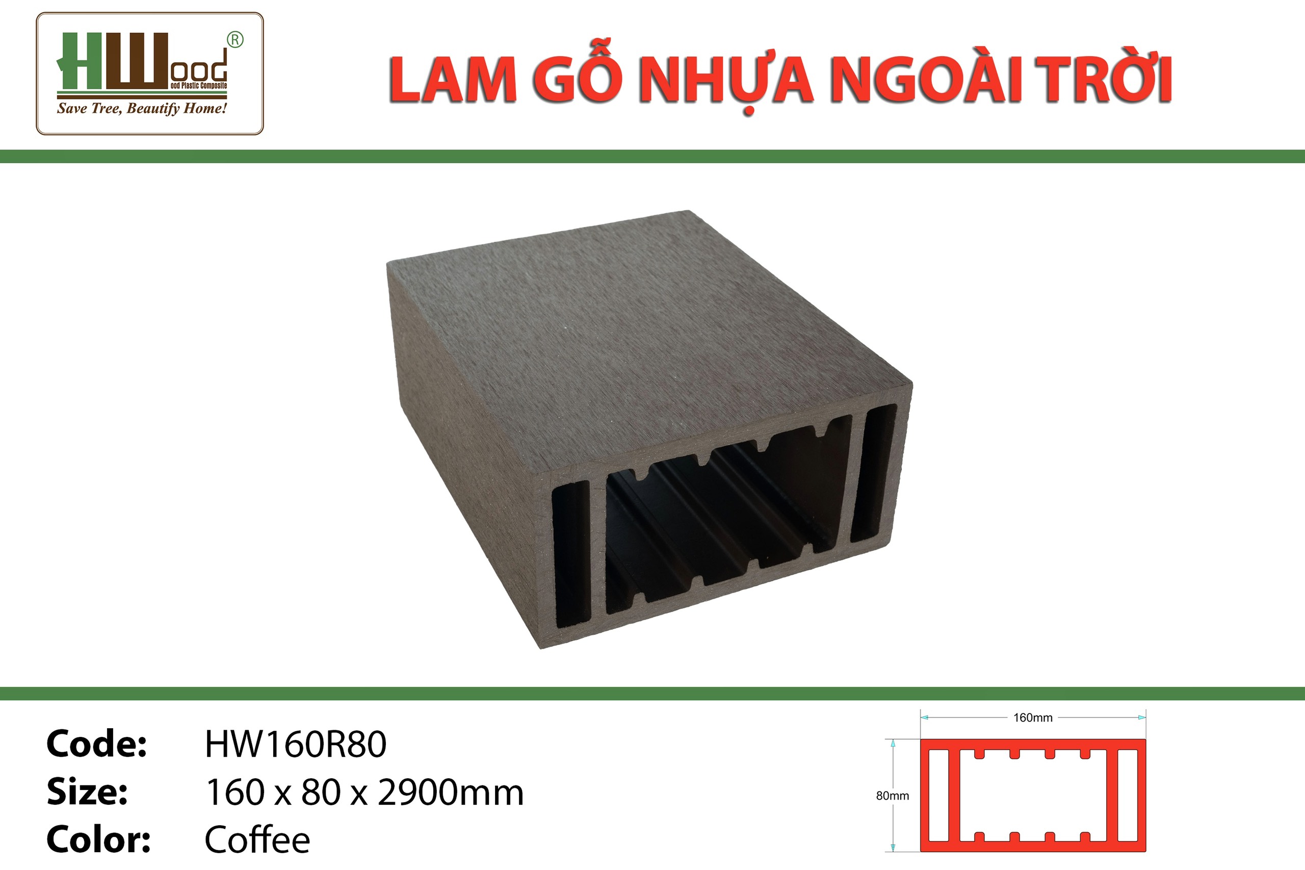 Thanh lam trụ ngoài trời hwood bình dương