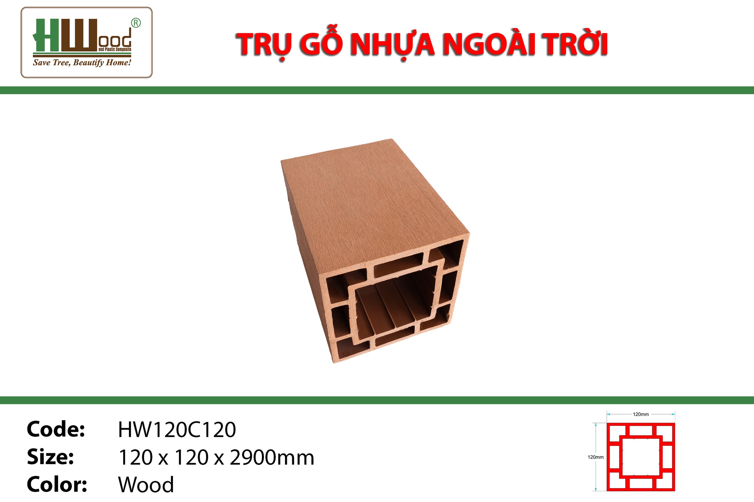 Thanh lam trụ ngoài trời hwood bình dương