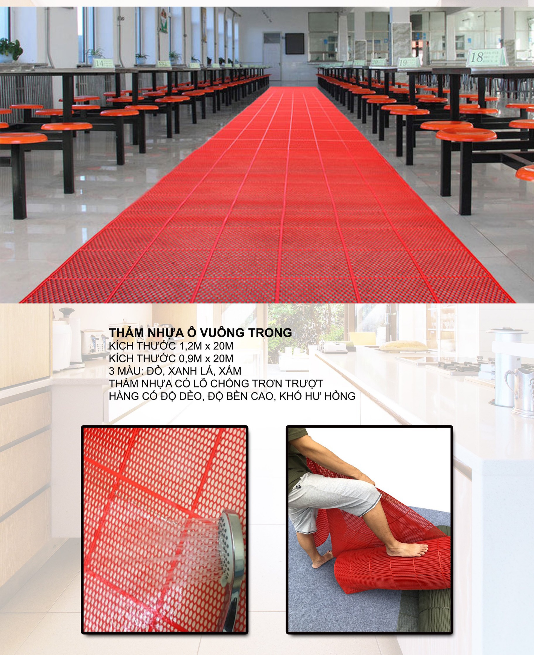 Kho thảm nhựa trải sàn, tảm nhựa lót sàn