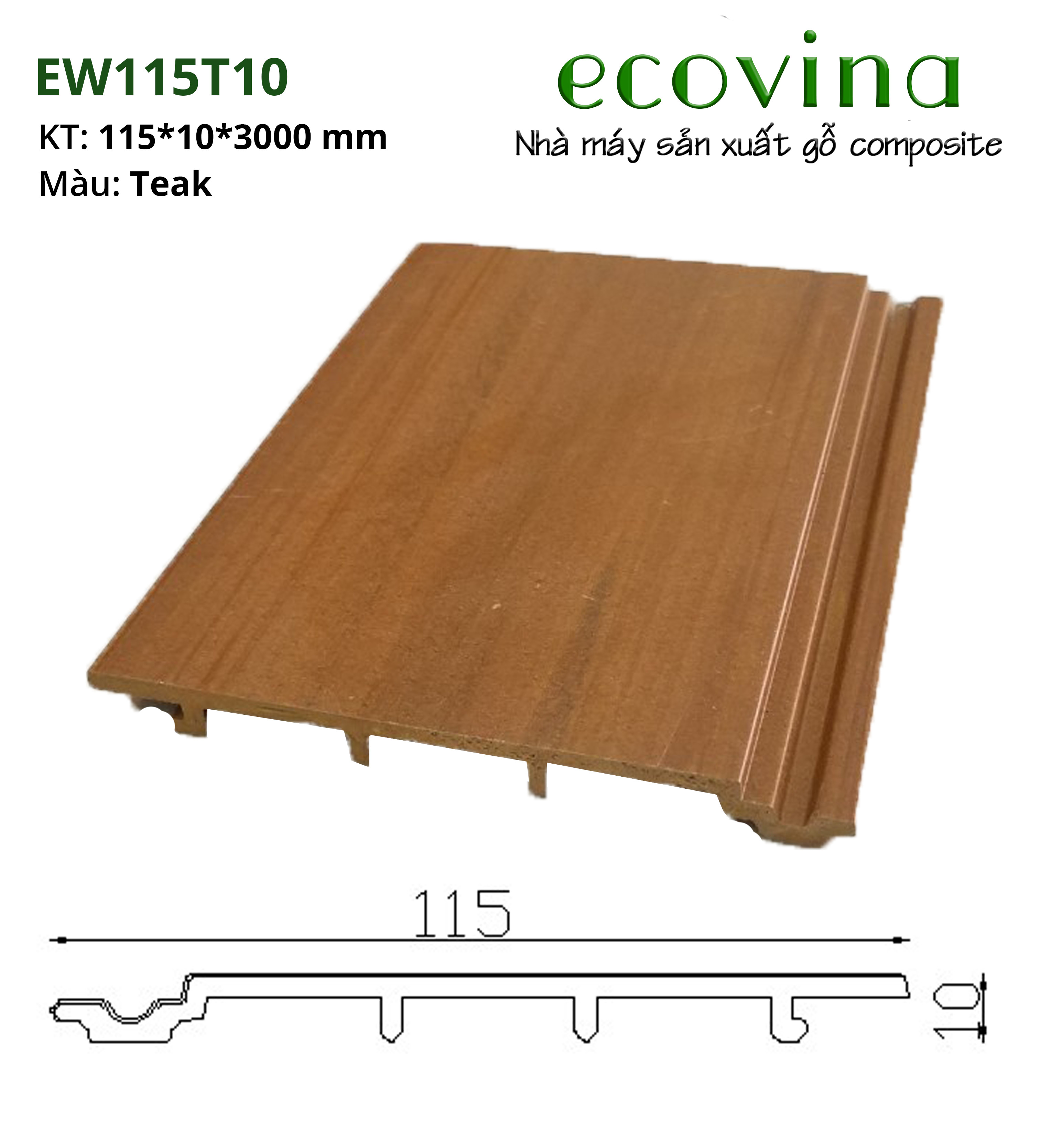 Báo giá thanh lam nhựa giả gỗ khu vực Bình Dương ecovina