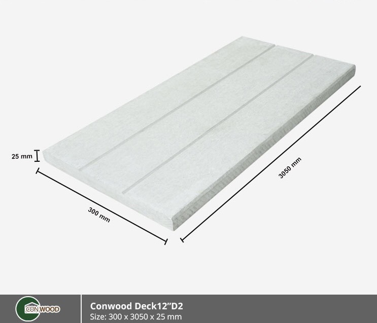 Cemboard vân gỗ ốp tường trần ngoài trời